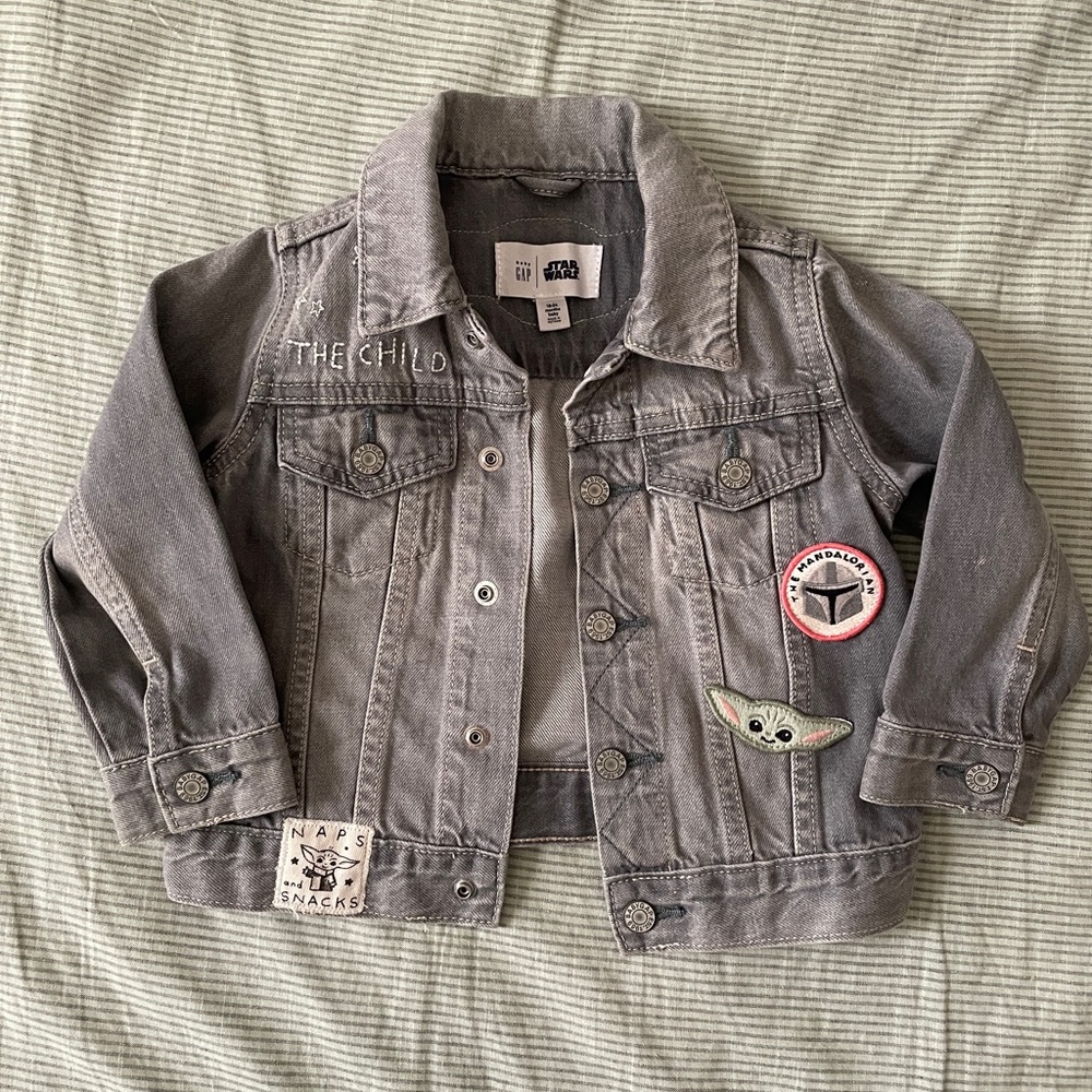 Toddler baby Yoda jean jacket